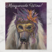 Afghaanse hond wijn etiket (Enkel label)