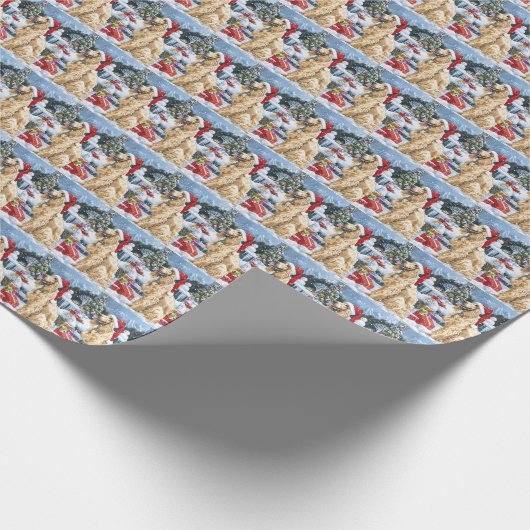 Afghaanse hond Winter Wonderland Kerstvreugde Cadeaupapier (Hoek)