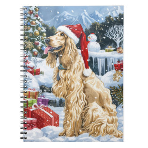 Afghaanse hond Winter Wonderland Kerstvreugde Notitieboek