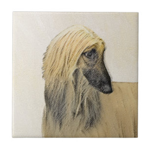 Afghaanse honden schilderen - Oorspronkelijke hond Tegeltje