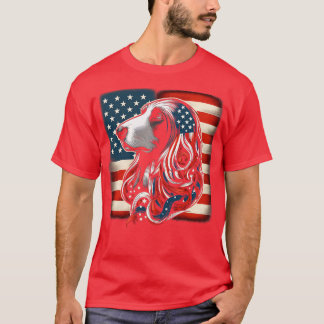 Afghaanse Hound FLAG USA Funny Dog Lover T-shirt