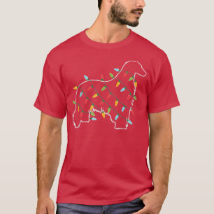 Afghaanse kerstboom lichte Pajama-kersthond T-shirt