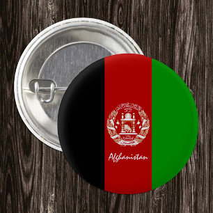 Afghaanse knoop, patriottische Afghaanse vlaggenmo Ronde Button 3,2 Cm
