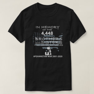 Afghaanse oorlog 2001-2020 ter nagedachtenis t-shirt