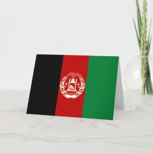 Afghaanse vlag bedankkaart
