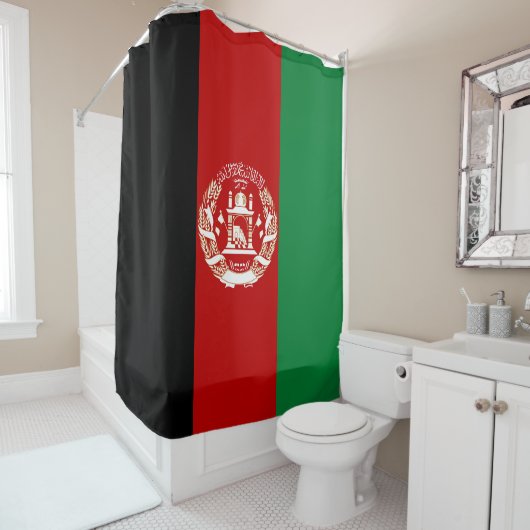 Afghaanse vlag douchegordijn (In situ)