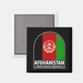 Afghaanse vlag Embleem Verstoorde Vintage Magneet (Voorkant / Achterkant)