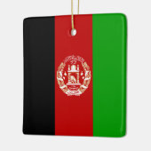 Afghaanse vlag keramisch ornament (Links)