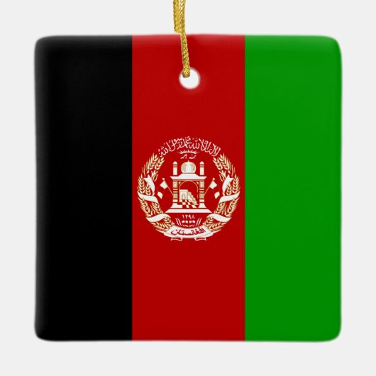 Afghaanse vlag keramisch ornament (Voorkant)