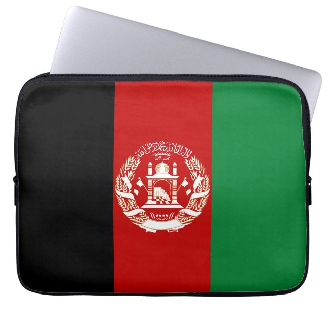 Afghaanse vlag laptop sleeve (Voorkant)