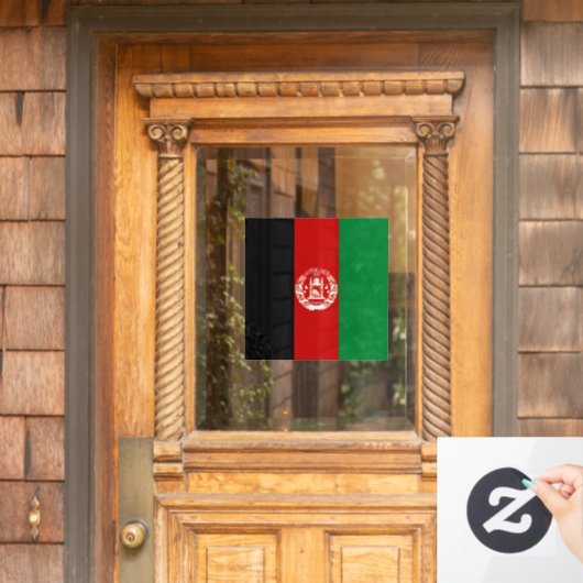 Afghaanse vlag raamsticker (Huis Deur)