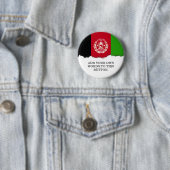Afghaanse vlag ronde button 5,7 cm (In situ)