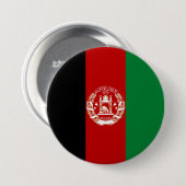 Afghaanse vlag ronde button 7,6 cm (Voorkant /achterkant)
