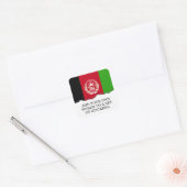 Afghaanse vlag vierkante sticker (Envelop)