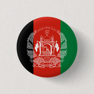Afghaanse vlag, vlag van Afghanistan Ronde Button 3,2 Cm