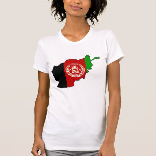 Afghaanse vlaggenkaart t-shirt
