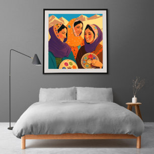 Afghaanse vrouwen die Darya spelen Poster