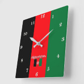 Afghaanse wandklok vierkante klok (Hoek)