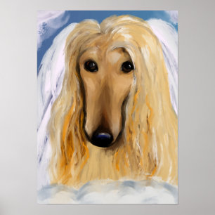 Afghaanse windhond engel poster