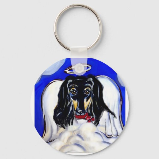 Afghaanse windhond engel sleutelhanger (Voorkant)