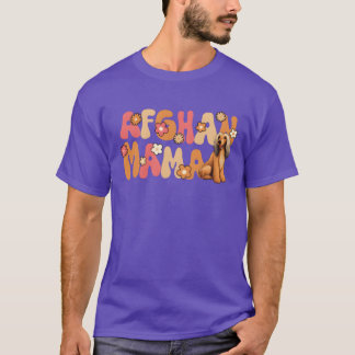 Afghaanse windhond Groovy Afghaanse mama familie T-shirt