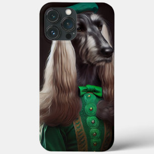 Afghaanse windhond in St. Patrick's Day-jurk iPhone 13 Pro Max Hoesje