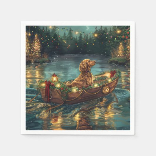 Afghaanse windhond kerstfeest reis servet (Voorkant)