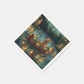 Afghaanse windhond kerstfeest reis servet (Hoek)