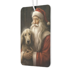 Afghaanse windhond met Sinterklaas Festive Kerstmi Luchtverfrisser