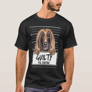 Afghaanse Windhond Mugshot Schuldige Hond T-shirt