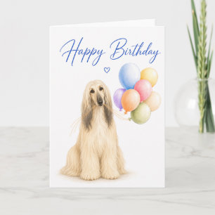 Afghaanse windhond verjaardag kaart