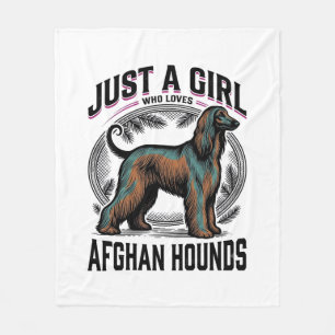 Afghaanse windhondliefhebber vintage hond moeder s fleece deken