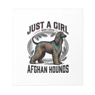 Afghaanse windhondliefhebber vintage hond moeder s notitieblok