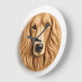 Afghan Hound 3D geïnspireerd Grote Klok (Hoek)