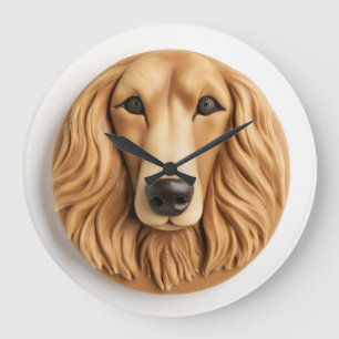 Afghan Hound 3D geïnspireerd Grote Klok