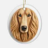 Afghan Hound 3D geïnspireerd Keramisch Ornament (Links)