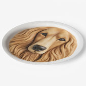 Afghan Hound 3D geïnspireerd Papieren Bordje (Gekanteld)