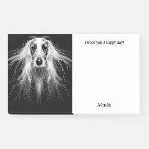 Afghan Hound Abstract Art Dog Naam Post-it® Notes