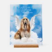 Afghan Hound Angel Chien avec le nom Pet Memorial (Recto)