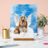 Afghan Hound Angel Chien avec le nom Pet Memorial (Mariage)