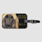 AFGHAN HOUND BAGAGELABEL (Voorkant (horizontaal))