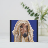 AFGHAN HOUND BRIEFKAART (Staand voorkant)