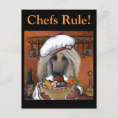 Afghan Hound Chef Briefkaart (Voorkant)