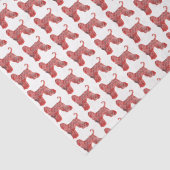 Afghan Hound Christmas Dog Silhouet Wit Tissuepapier (Detail)