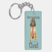 Afghan Hound Dad Sleutelhanger (Voorkant Links)