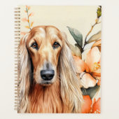Afghan Hound Dog and Peach Lilies (Devant)