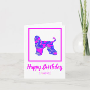 Afghan Hound Dog Funny Birthday Kaart