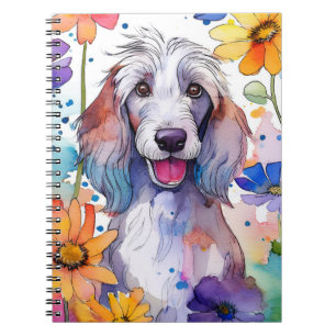Afghan Hound Dog Spiral Notitieboek
