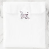 Afghan Hound Elegance Ronde Sticker (Tas)
