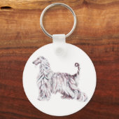 Afghan Hound Elegance Sleutelhanger (Voorkant)